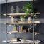 Industrial Retro Wall Mount Iron Pipe Shelf Hung Bracket Diy Storage Shelving Bookshelf