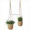 Hot Sale Water Hyacinth Woven Hanging Plant Pot Seagrass Wicker Ceiling Wall Hanging Planter Basket Cover for Flower Pot