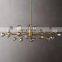 Simple Modern Luxury Brass k9 BOULE DE CRISTAL  Glass Oval Chandelier For Ceiling Living Room Villa Bedroom Hotel Decorative