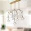 Modern Crystal Glass Hemispherical Shade Pendants Chandelier Ceiling Light Fixture For Living Dining Room Bedroom Kitchen Island