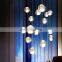 Modern Luxury Staircase Custom Hotel Lobby Hanging Pendant Lamp Long Led Bubble Crystal Ball Chandelier