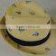 Fashion natural fedora hat with black ribbon for girl