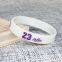China Supplier Custom Basketball Star NO.23 Camouflage Debossed Ink Filled Waterproof and Durable Sports Silicone Bracelet