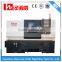 TSC36L-2 Axis Slant Bed Lathe Machine Supplier in China with 6'' hydraulic chuck 56mm spindle bore 8 station tool turret