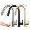 Automatic induction kitchen pull-out faucet