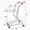 Chariot de shopping galvanisé au zinc de style européen avec siège pour bébé
