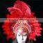 colourful Carnival feather headdress