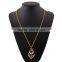 Retro Baroque Fashion Hollow Out Drop Shape Gold Long Thin Chain Pearl Necklace