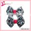 Factory wholesale price competitive quality charming zebra strip no fade ribbon bow hair clips (DW--0018)