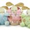 Baby Plush Soothing Toy Bunny in Soft Color/Soft Toy Colorful Bunny with Bell Inside/Stuffed Animal Baby Toy