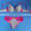 Free shipping zebra line decorative sweet girl bra underwear