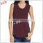 New Arrival t shirt wholesale woman 100% cotton blank sleeveless tank top with logo printing