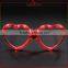 Laura Fairy Wenzhou Custom Promotionl Red Heart Shape LED Flashing Party Sunglasses