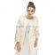Beige color High quality rex rabbit fur coat with fox fur collar