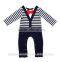 2016 Newborn Baby Cotton bodysuit Kid Boys Clothing baby romper with bowtie