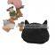 Animal shape 3D dog neoprene and plush cion purse pouch bag