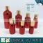 Red Electroplating Glass Essential Oil Bottle With Aluminum Cap