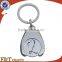 custom euro metal coin holder supermaket metal trolley coin keychain