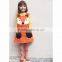 (CD927#ORANGE) 2-6Y 2016 hot sale 100% cotton Corduroy dresses fox applique for children dresses