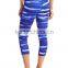 Women's polyester spandex fashion sublimation yoga capri
