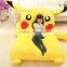 Newest Design Japan Stuffed Giant Pikachu Plush Bed Mattress With Memory Foam Sleepsuit Pokemon go Airbed Pikachu Mattress Sofa