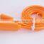 Flat Noodle Design High quality Fashionable Colorful Micro USB cable With Led Light for all Smart Phone