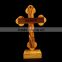 Mother of Pearl Olive Wood Cross on Olive Wood Stand. Hand Made. Made in Jerusalem