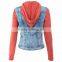 Custom Hoodie Jeans Jacket For Ladies