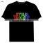 High quality EL Tshirt,USA Flashing T Shirt, DJ EL T Shirt factory suppliy 2016 hot selling