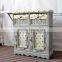Wooden folding ironing board with cabinet
