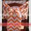 high quality blue chevron satin chair sash for wedding chair bowtie