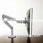 Adjustable silver desktop mount Monitor Arm riser