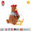Meet EN71and ASTM standard stuffed toy chicken with flower