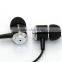 Metal earphones earbud with mic and deep bass stereo mobile earphones