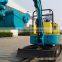 Excavator mini model 0.8 ton Rubber tire excavators mini