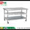 TJG CHINA Folding Arm Platform Car More Advanced Stainless Steel Base Plate Carrying Trolley Cart Warehouse