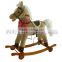 74*30*58cm ASTMF963 lovely brown customized d plush children rocking horses on wheels