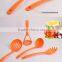 2016 New Desig Orange Nylon Kitchen Utensil Set with Rotating Holder Of Nylon Cooking Tools