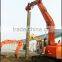 Hydraulic amphibious excavator piledriver , pile extractor, steel pipe pile machine , Model: DZJ250