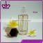 Hexagonal clear glass 40ml cosmetic bottle with gold cap