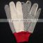 blue pvc dotted bleach white knitted cotton gloves/guantes de puntos de PVC 062