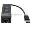 The best 3 por usb 3.0 hub to famale RJ45 Ethernet Lan Adapter from China usb hub suppliers