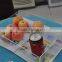 acrylic lucite clear serving trays with handles