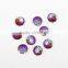 Stock!Jewelry findings 12mm round flat back ab color imitation fish scale resin rhinestone bead cabochon