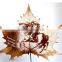 Natural leaf carving picture - Mona Lisa smile * foreign affairs gifts * world famous paintings