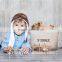 Coffee Sturdy Line Canvas Kid Toy Organizer, Toy Storage Basket/ Storage Box