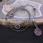 Natural Amethyst Gem stone Necklace, Hematite Beaded Druzy Necklace