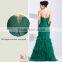 New fashion lace dress 2014 green evening prom dress lime green evening dress