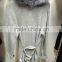 2015 new fashion real sheep fur vest with natural silver fox fur trimming
