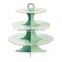 3 Tier Round Cake Cupcake Stand Cake Stand Green with Gold Line Birthday Wedding Party Display
